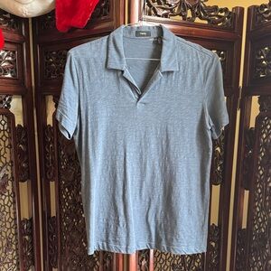 Theory Slate Blue Polo Shirt- size M
